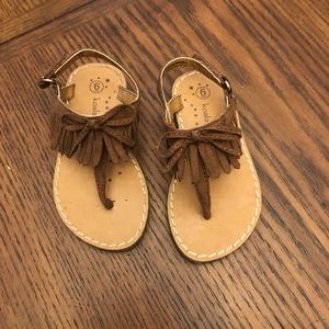 Brown tassel sandals